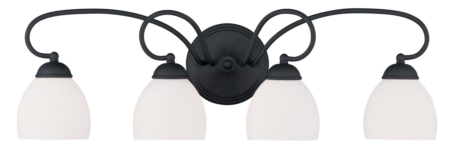 Livex Lighting 4754-04 Four Light Bath Vanity, Black