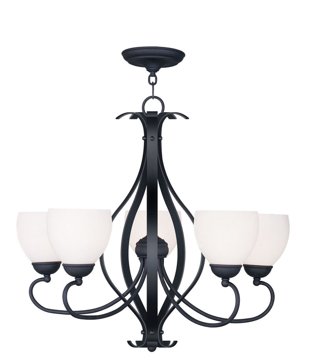 Livex Lighting 4765-04 Five Light Chandelier, Black