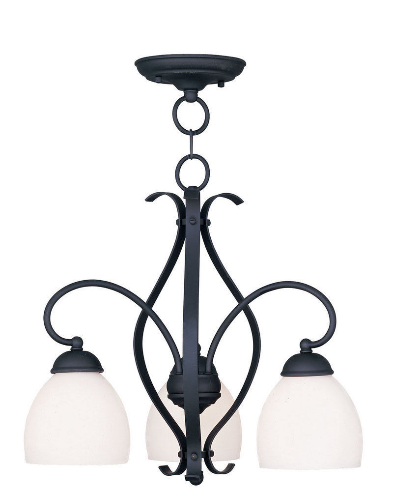 Livex Lighting 4773-04 Three Light Convertible Chain Hang/Ceiling Mount, Black