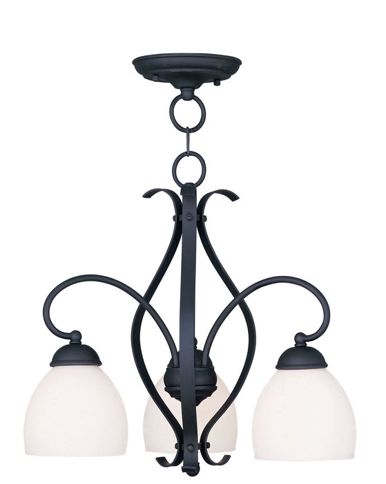Livex Lighting 4773-04 Three Light Convertible Chain Hang/Ceiling Mount, Black
