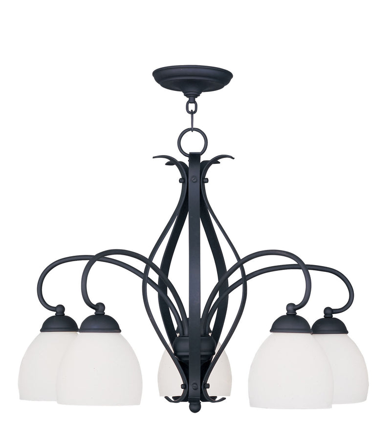 Livex Lighting 4775-04 Five Light Chandelier, Black