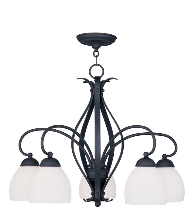 Livex Lighting 4775-04 Five Light Chandelier, Black