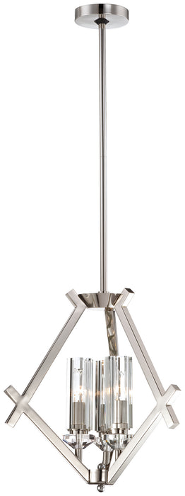 Metropolitan N6832-613 Three Light Mini Chandelier, Polished Nickel