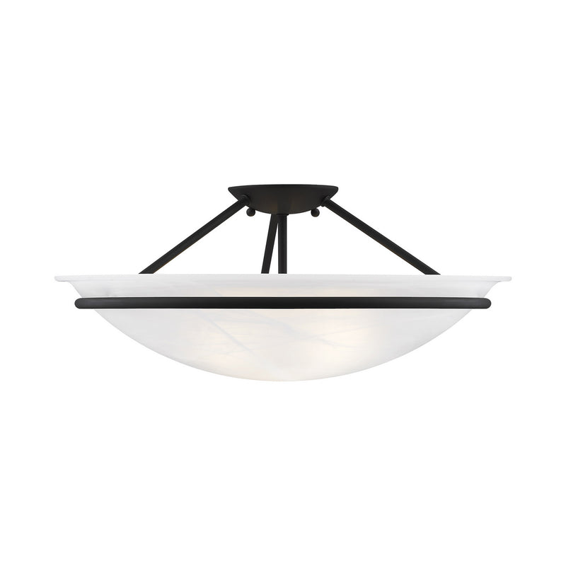 Livex Lighting 4825-04 Three Light Ceiling Mount, Black