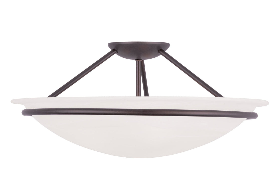 Livex Lighting 4825-07 Three Light Ceiling Mount, Bronze