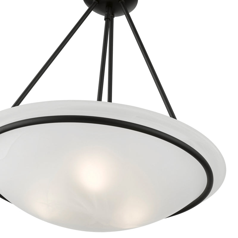 Livex Lighting 4826-04 Three Light Pendant, Black