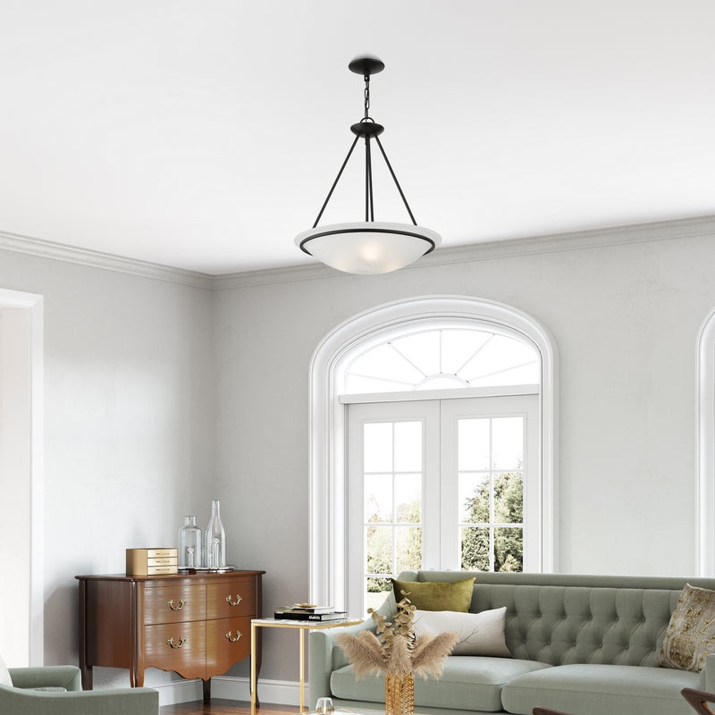 Livex Lighting 4826-04 Three Light Pendant, Black