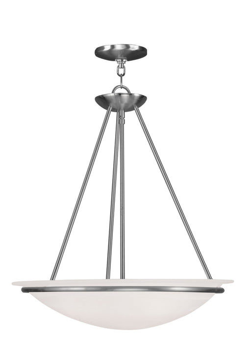 Livex Lighting 4826-91 Three Light Pendant, Brushed Nickel