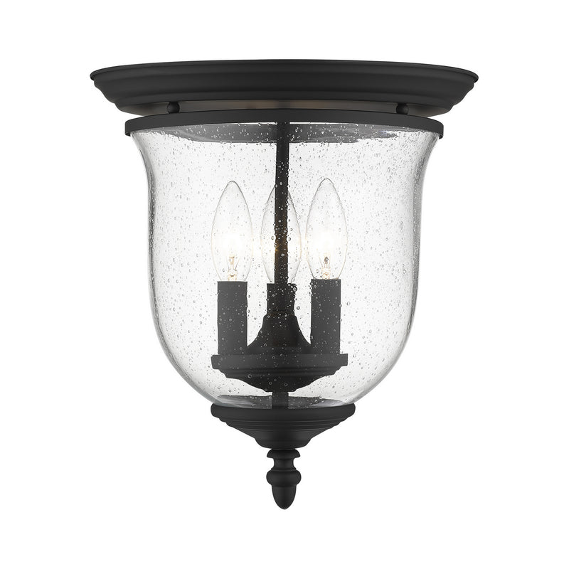 Livex Lighting 5024-04 Three Light Ceiling Mount, Black