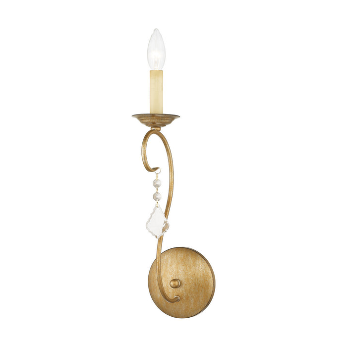 Livex Lighting 6421-48 One Light Wall Sconce, Hand Applied Antique Gold Leaf