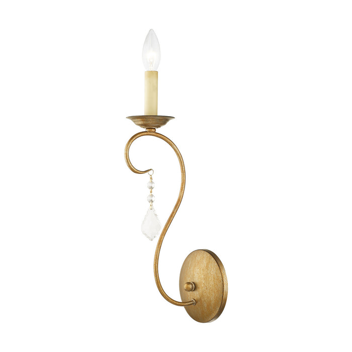 Livex Lighting 6421-48 One Light Wall Sconce, Hand Applied Antique Gold Leaf
