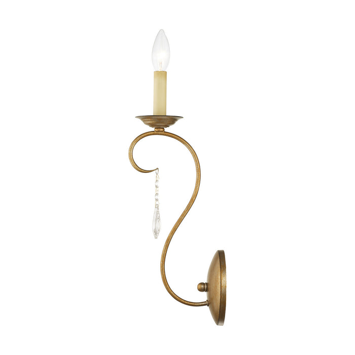 Livex Lighting 6421-48 One Light Wall Sconce, Hand Applied Antique Gold Leaf