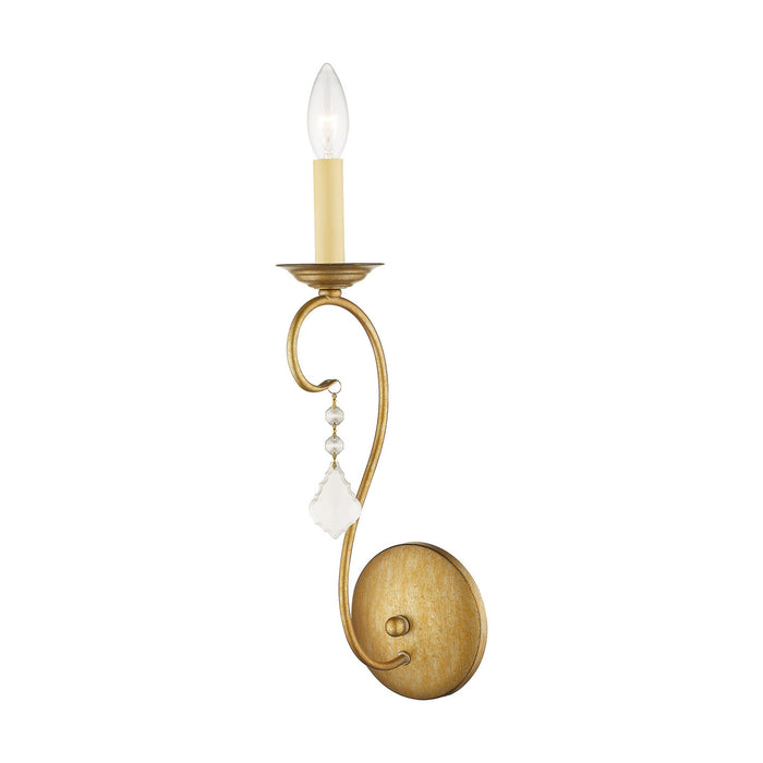 Livex Lighting 6421-48 One Light Wall Sconce, Hand Applied Antique Gold Leaf