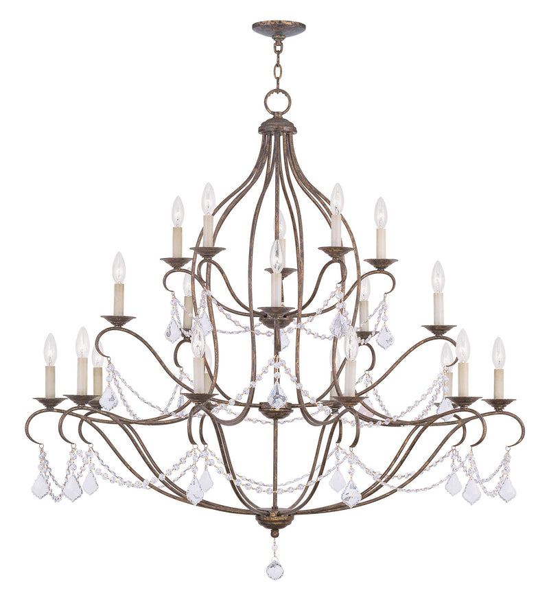 Livex Lighting 6439-71 20 Light Chandelier, Hand Applied Venetian Golden Bronze
