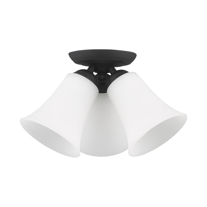 Livex Lighting 6462-04 Three Light Ceiling Mount, Black