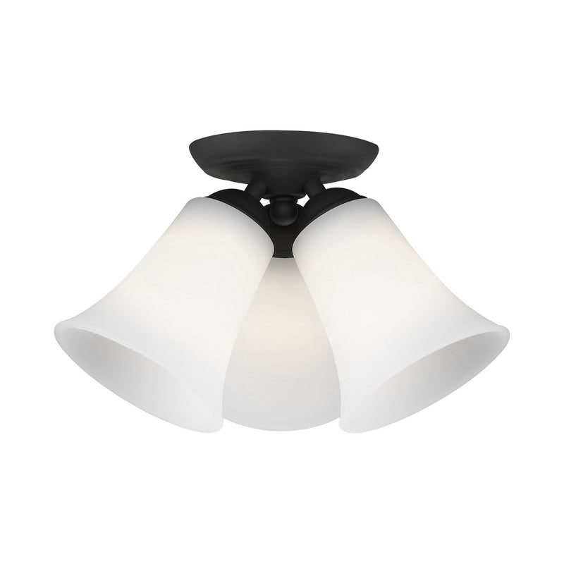 Livex Lighting 6462-04 Three Light Ceiling Mount, Black