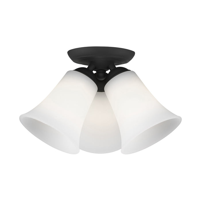 Livex Lighting 6462-04 Three Light Ceiling Mount, Black