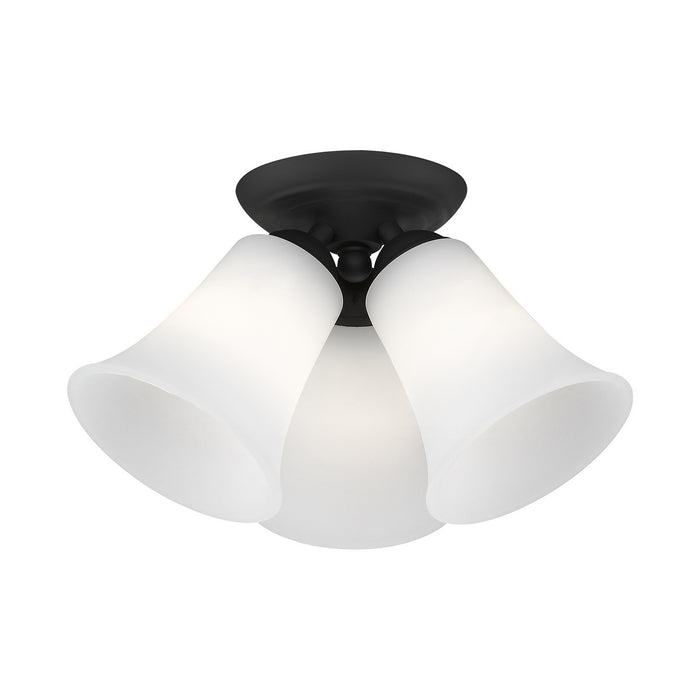 Livex Lighting 6462-04 Three Light Ceiling Mount, Black