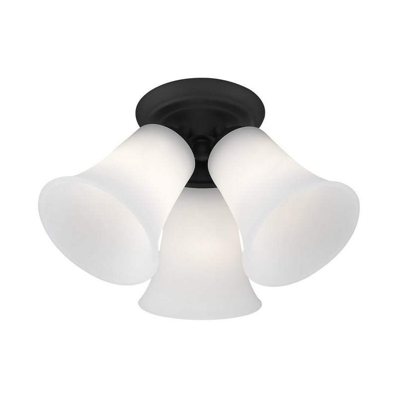 Livex Lighting 6462-04 Three Light Ceiling Mount, Black