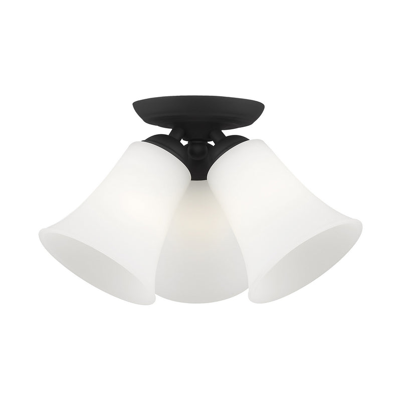 Livex Lighting 6462-04 Three Light Ceiling Mount, Black