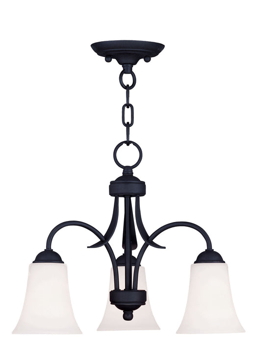 Livex Lighting 6474-04 Three Light Chandelier/Ceiling Mount, Black