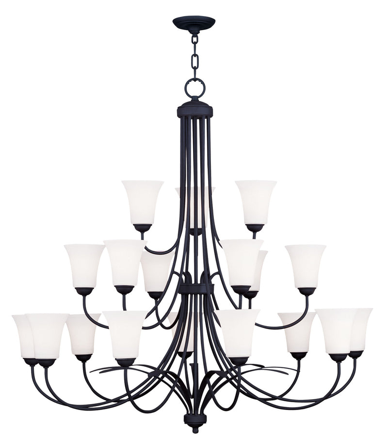 Livex Lighting 6479-04 18 Light Chandelier, Black