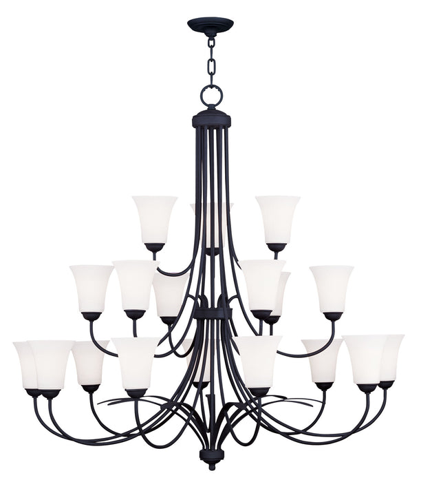 Livex Lighting 6479-04 18 Light Chandelier, Black
