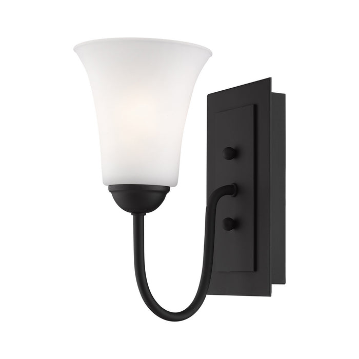 Livex Lighting 6481-04 One Light Wall Sconce, Black