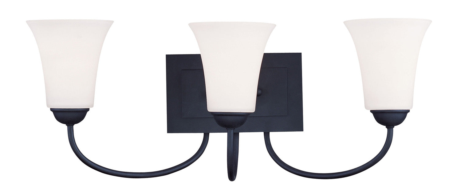 Livex Lighting 6483-04 Three Light Bath Vanity, Black