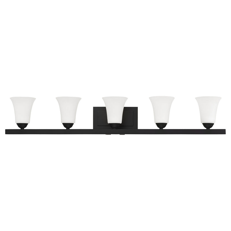 Livex Lighting 6485-04 Five Light Bath Vanity, Black