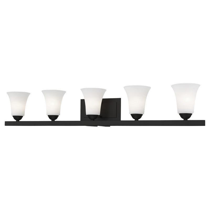 Livex Lighting 6485-04 Five Light Bath Vanity, Black