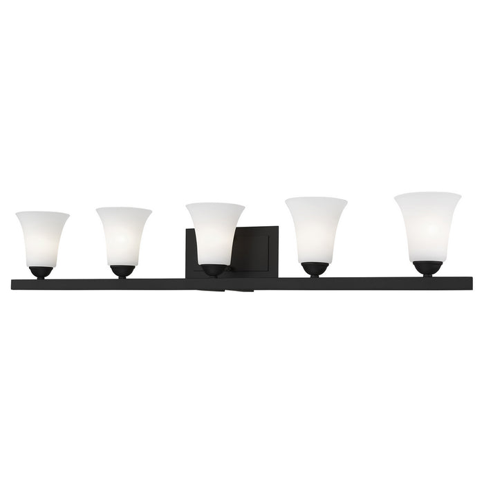Livex Lighting 6485-04 Five Light Bath Vanity, Black