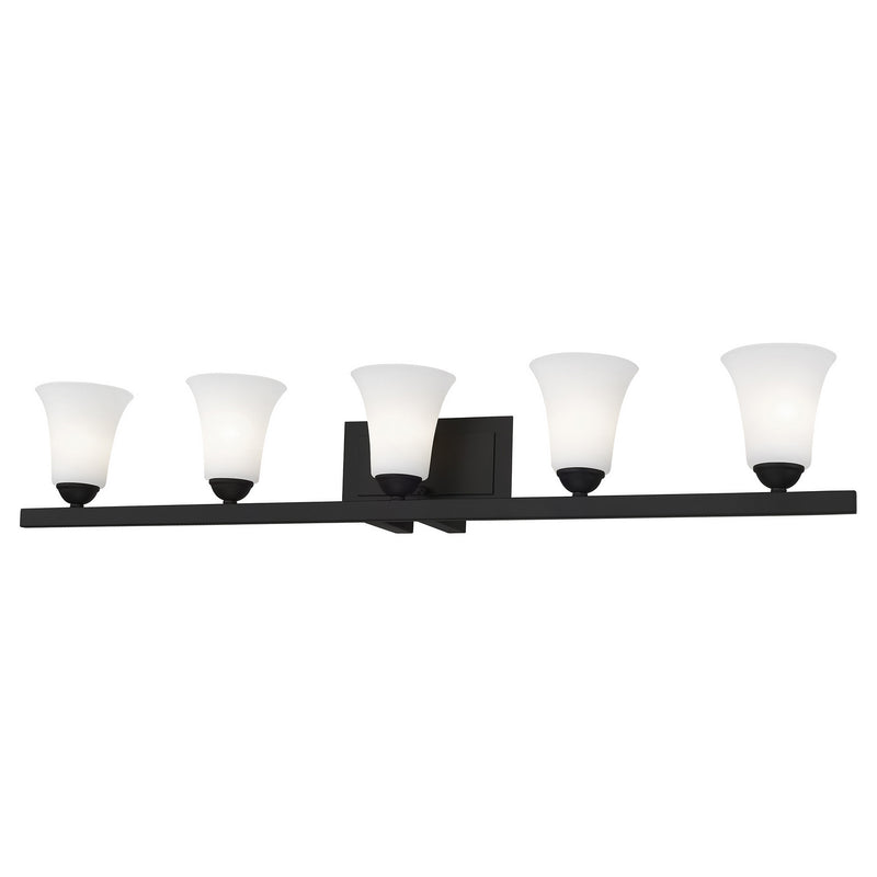 Livex Lighting 6485-04 Five Light Bath Vanity, Black