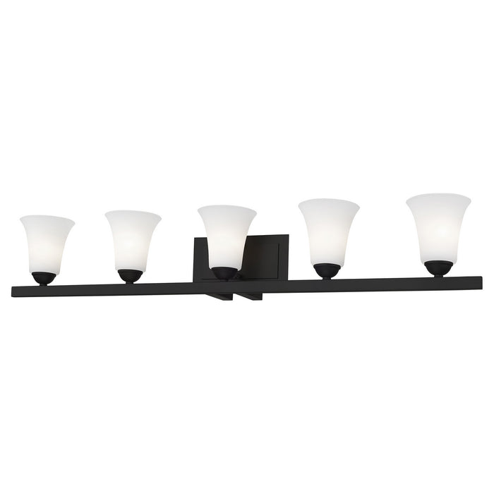 Livex Lighting 6485-04 Five Light Bath Vanity, Black