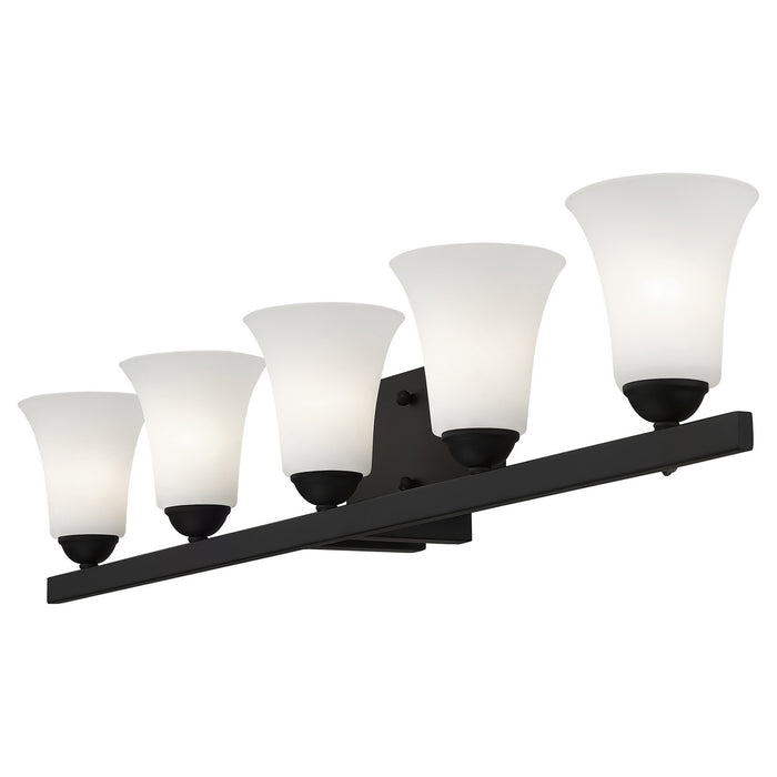 Livex Lighting 6485-04 Five Light Bath Vanity, Black
