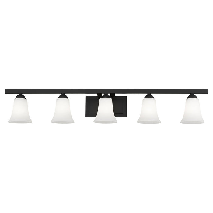 Livex Lighting 6485-04 Five Light Bath Vanity, Black