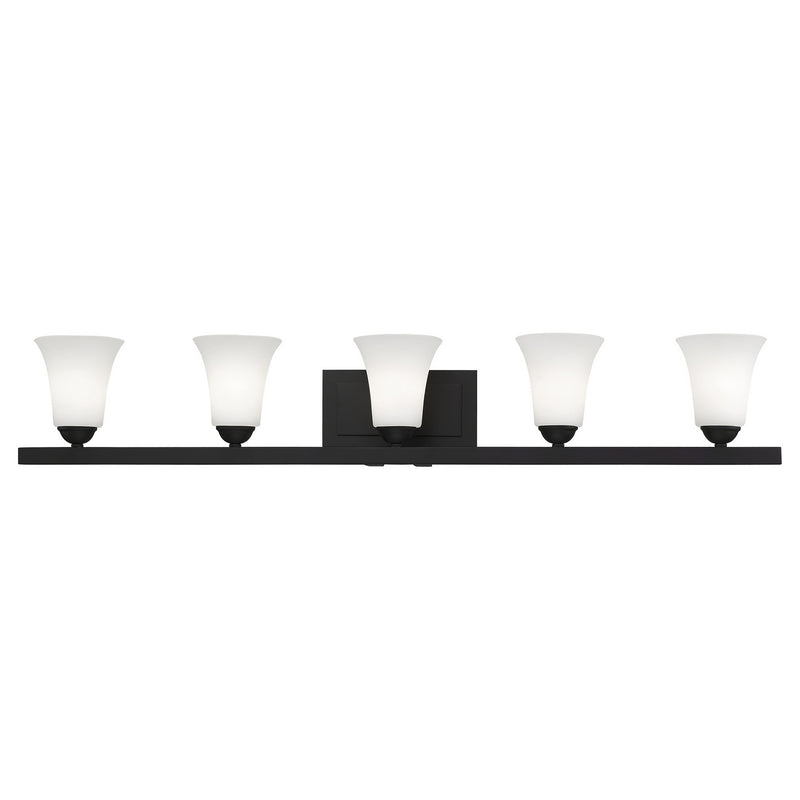 Livex Lighting 6485-04 Five Light Bath Vanity, Black
