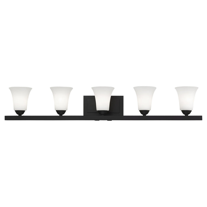 Livex Lighting 6485-04 Five Light Bath Vanity, Black