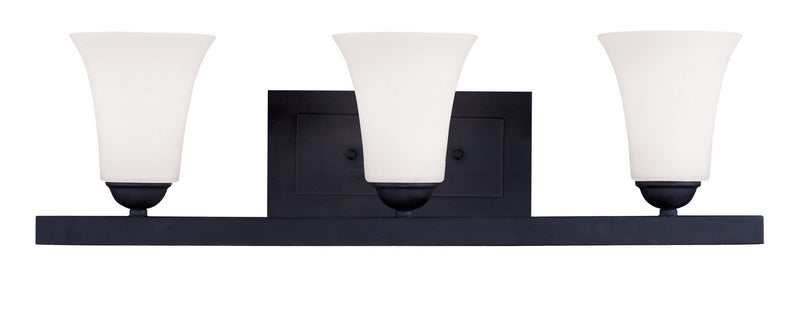 Livex Lighting 6493-04 Three Light Bath Vanity, Black