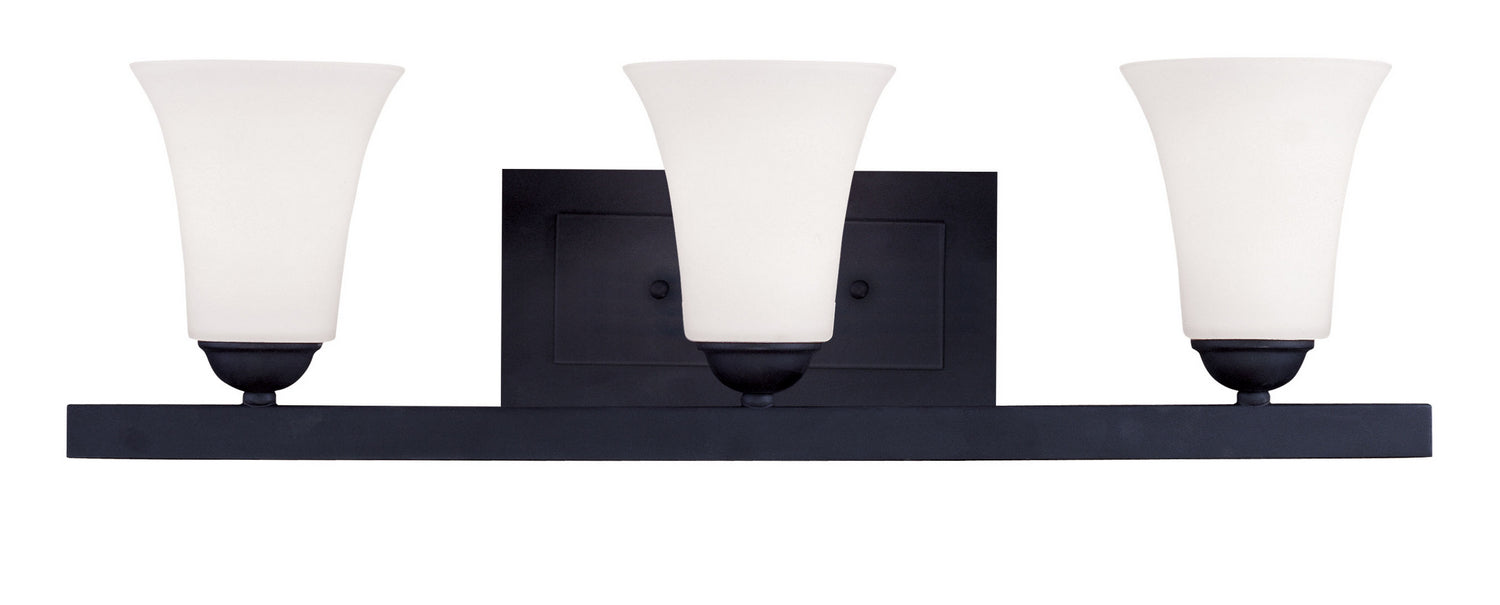 Livex Lighting 6493-04 Three Light Bath Vanity, Black