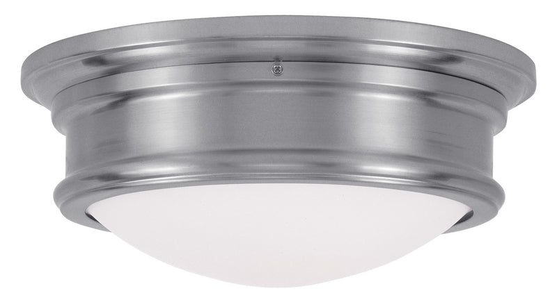 Livex Lighting 7342-91 Two Light Ceiling Mount, Brushed Nickel