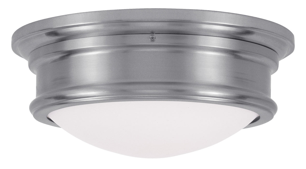 Livex Lighting 7342-91 Two Light Ceiling Mount, Brushed Nickel
