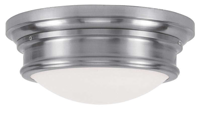 Livex Lighting 7343-91 Three Light Ceiling Mount, Brushed Nickel