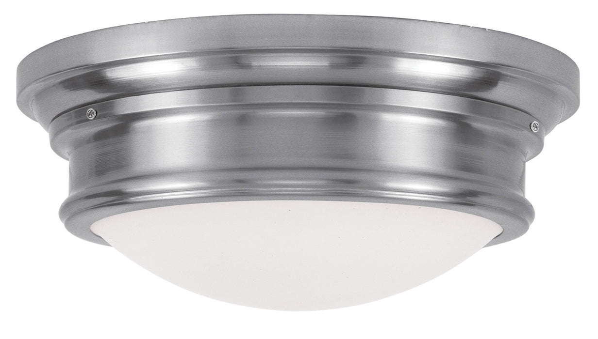 Livex Lighting 7343-91 Three Light Ceiling Mount, Brushed Nickel