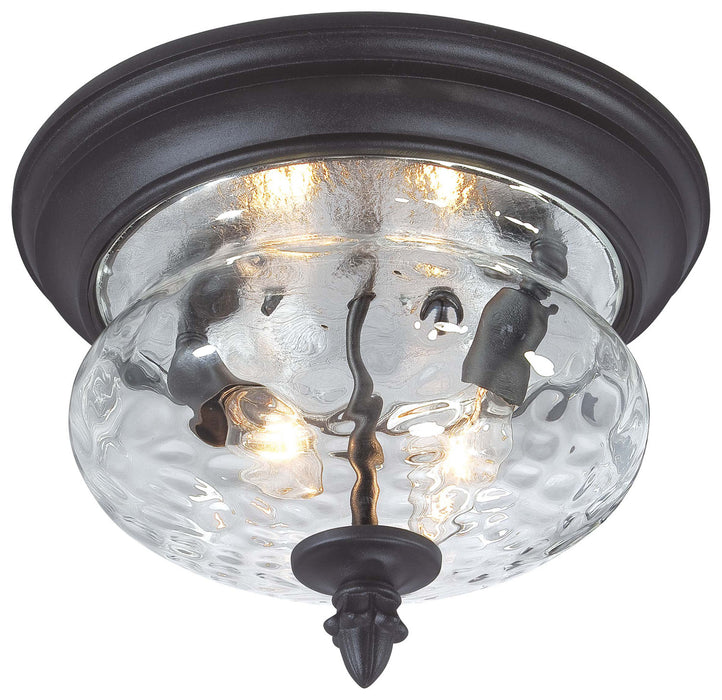 Minka-Lavery 9909-1-66 Two Light Flush Mount, Coal