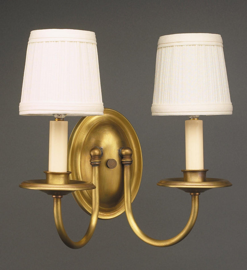 Northeast Lantern 118-AB-LT2-SHD Two Light Wall Sconce, Antique Brass