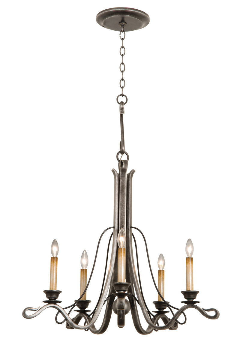 Kalco 5108VI Five Light Chandelier, Vintage Iron