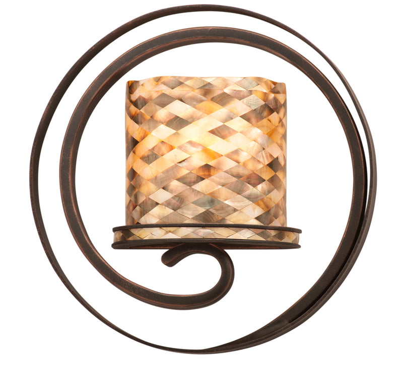 Kalco 6010AC/SHELL One Light Wall Sconce, Antique Copper