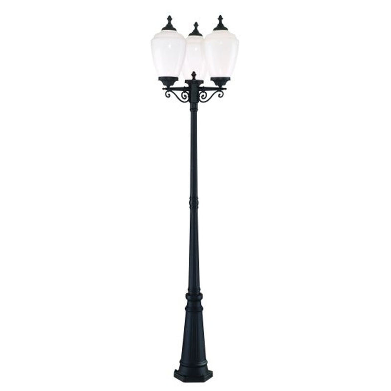 Acclaim Lighting 5369BK/WH Three Head Post Mount, Matte Black