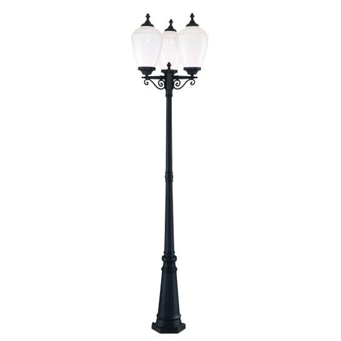 Acclaim Lighting 5369BK/WH Three Head Post Mount, Matte Black